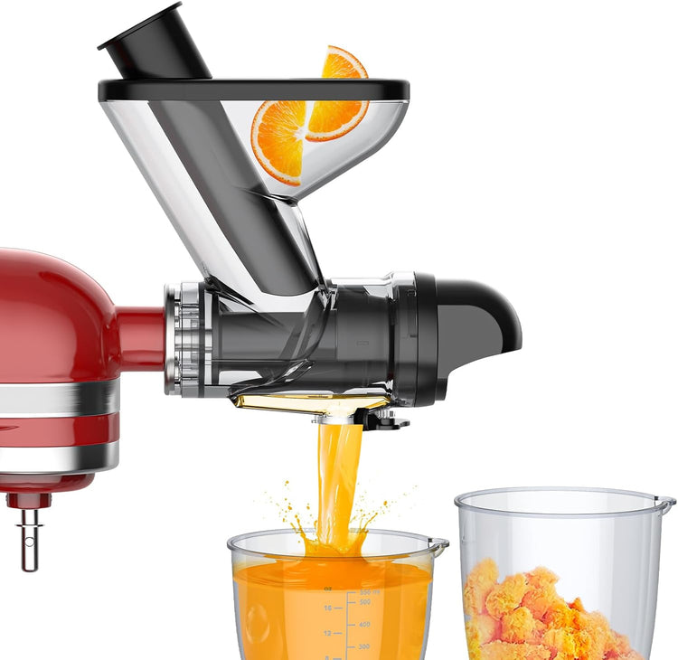Masticating Juicer Attachment for KitchenAid Stand Mixer, Cold Pressed Juicer Machine, Slow Masticating Juicer Attachment with Dual Feed Chute and Pusher by FGREEBLE