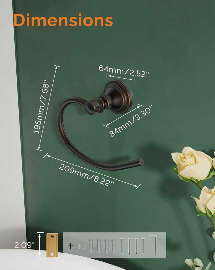 Towel Ring Wall Mount for Bathroom