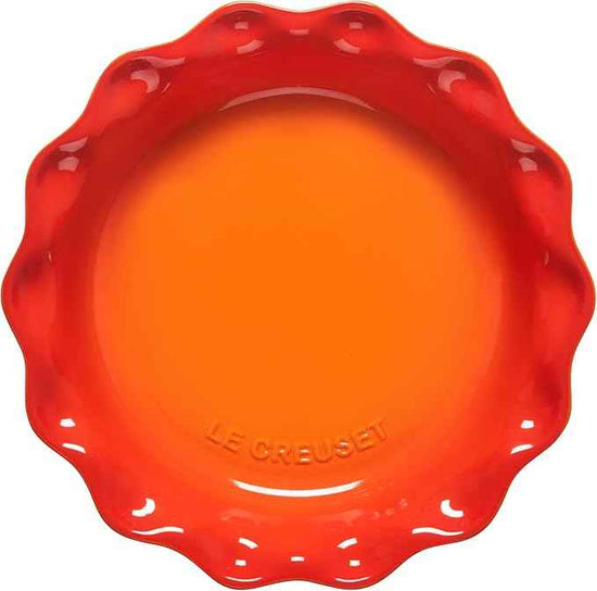Le Creuset Stoneware 9" Heritage Pie Dish, Flame