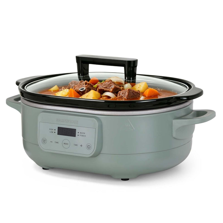 MAGNIFIQUE 6 Quart Programmable Slow Cooker Removable Healthy Nonstick Pot