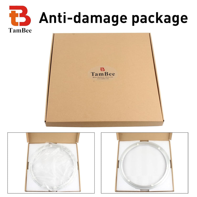 TamBee 14 Inch Mute Lazy Susan Bearing Heavy Duty Aluminum Lazy Susan Hardware Kit Rotating Ring Mechanism for Dining Tables, DIY Projects(Base Only)