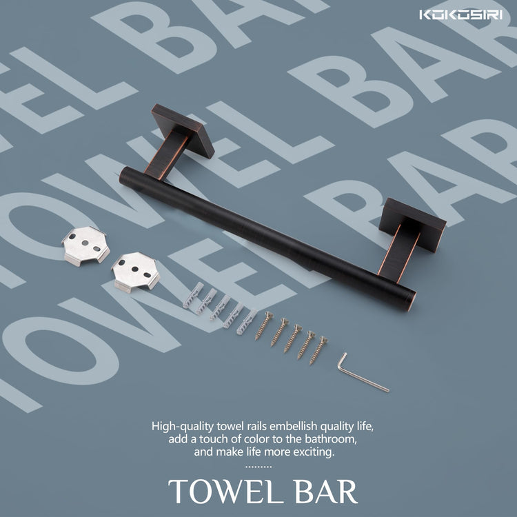 Bathroom Towel Bars 12 Inch Towel Ring Oil Rubbed Bronze 30CM Hand Towel Holder for Bath Kitchen Wall Stainless Steel B4005ORB