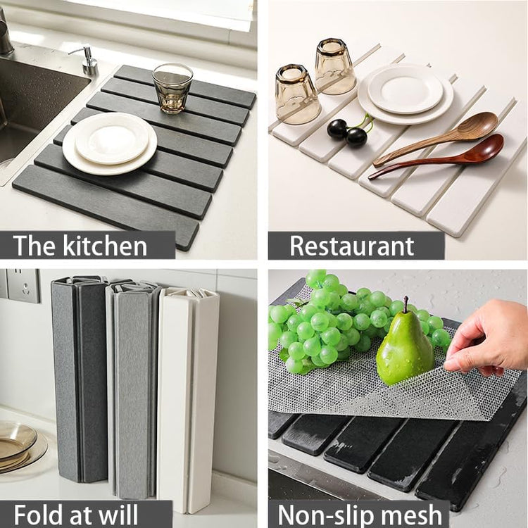 Large Stone Dish Drying Mat for Kitchen Counter