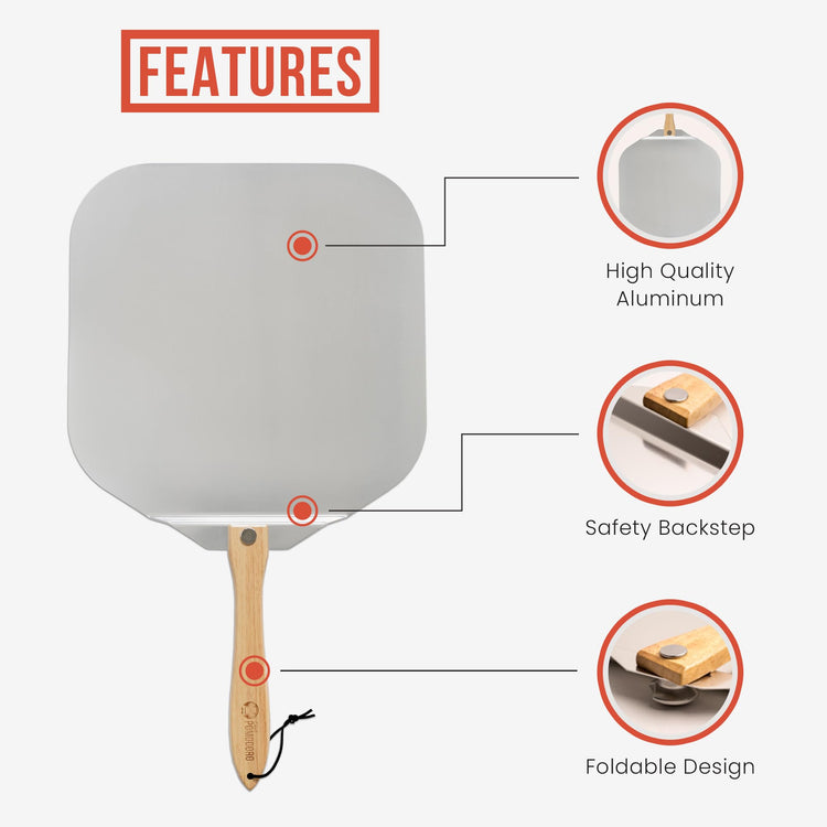 Aluminum Metal Pizza Peel 18 Inch