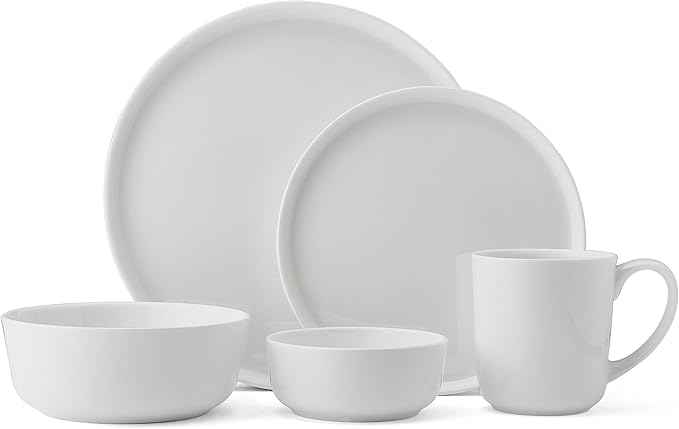 Mikasa Samantha Bone China Lightweight Chip Resistant 40 Piece Dinnerware Set, Service for 8