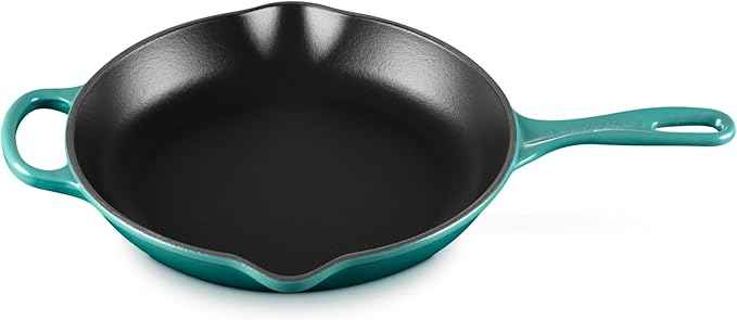 Le Creuset Enameled Cast Iron Signature Round Skillet, 10.25", Riviera