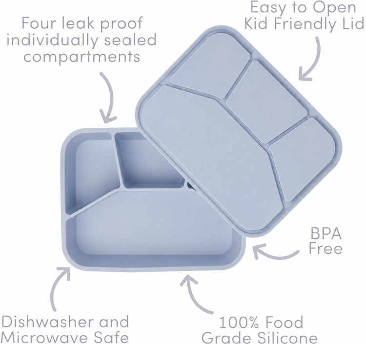 Leak Proof Square Bento Box Food (4 Count)