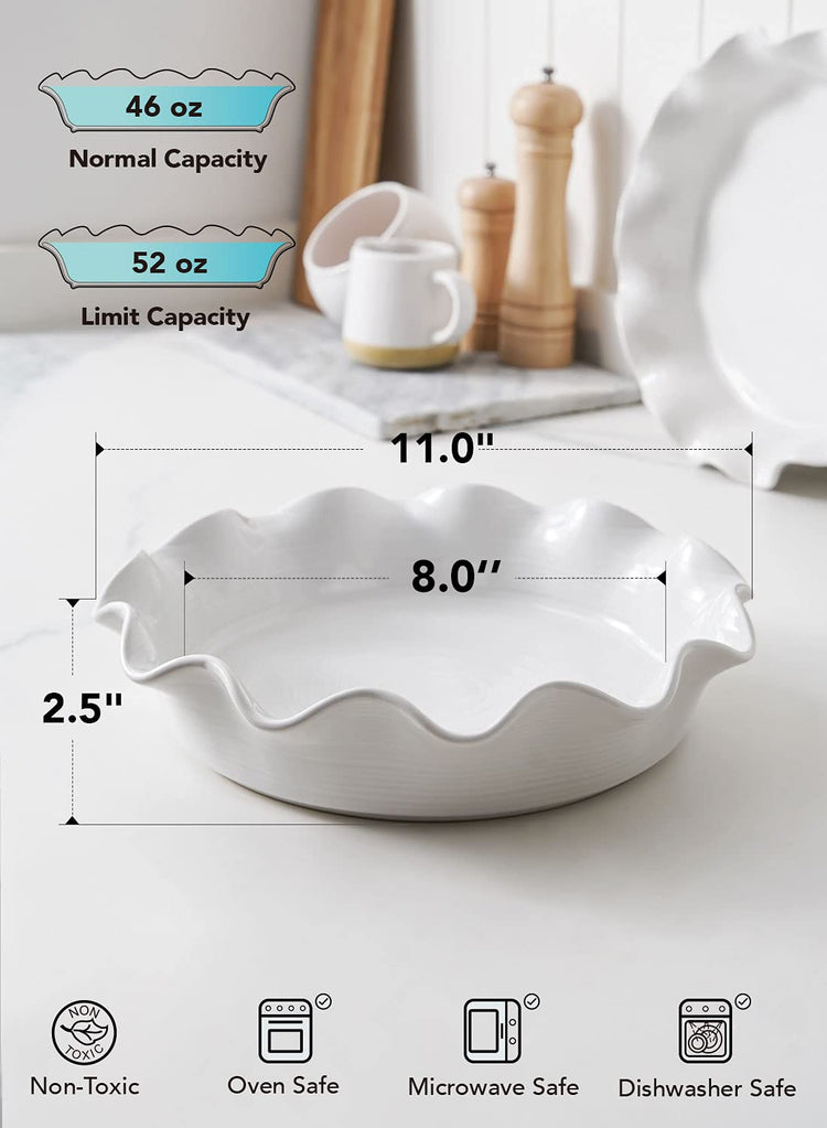 Ceramic Pie Pans for Baking (2 Count)