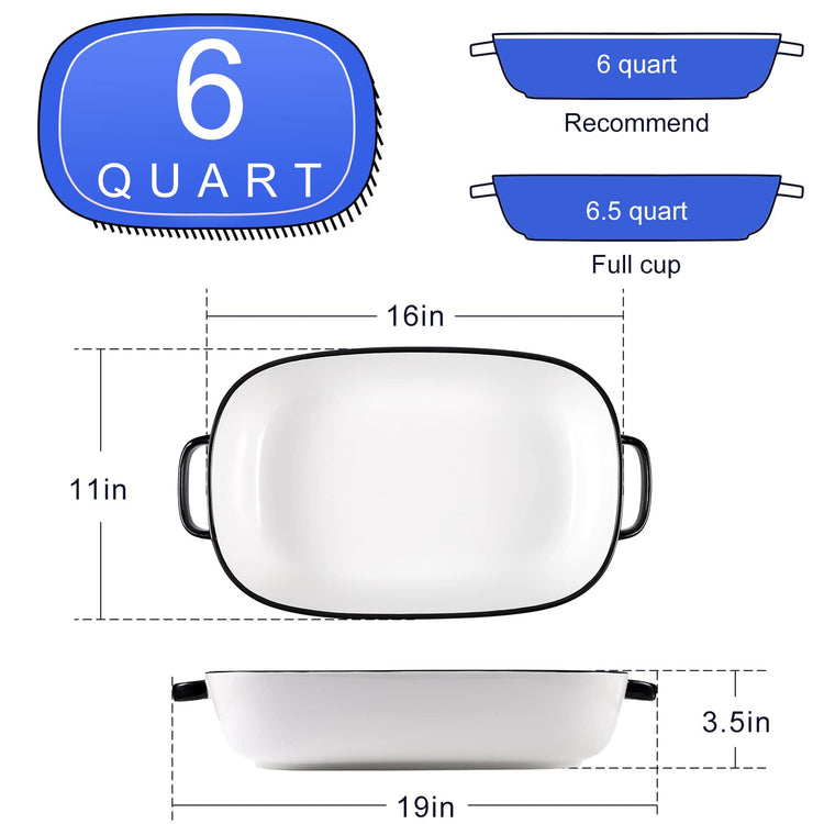 6 Quart Large Rectangular Baking Dish