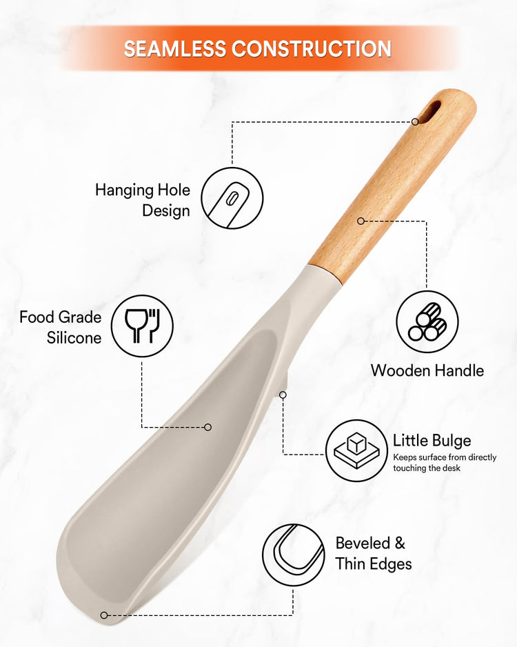Cooking Spoon and Rice Scooper for Nonstick Cookware