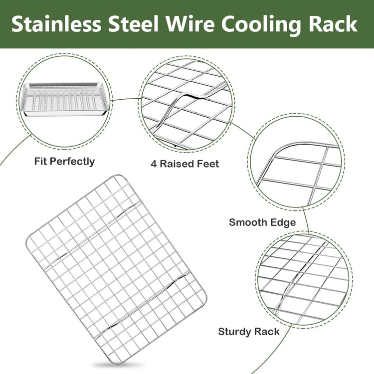 1 8 Baking Sheet Pan Cooling Rack Set