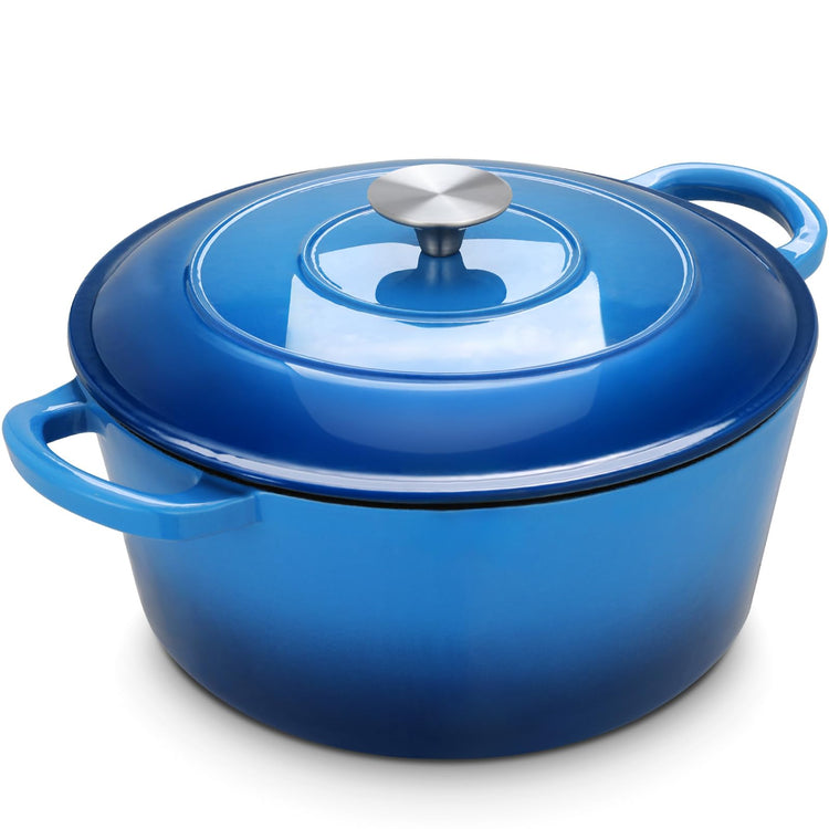 6 Qt Enameled Cast Iron Dutch Oven Pot with Lid