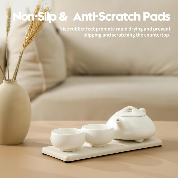 2PCS Beige Bathroom Sink Vanity Trays (2 Count)