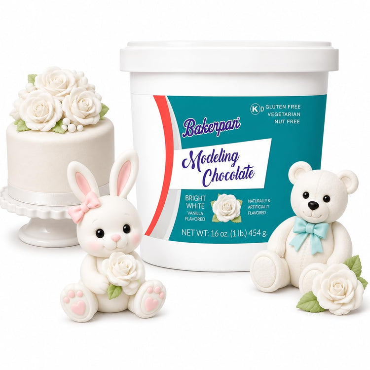 Bright White Modeling Chocolate for Cake Decorating (16 Ounce)