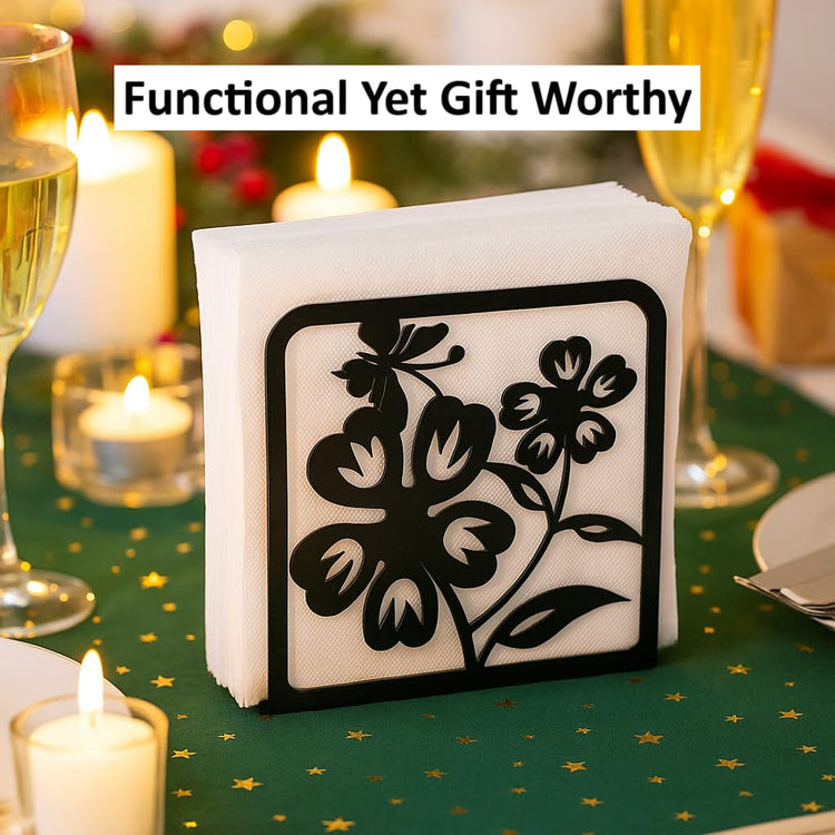 Napkin Holder Dog Flower 2 (2 Count)