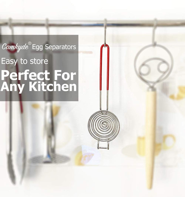 Egg Separator Food Grade Stainless Steel Egg Yolk White Separation Tool (2 Count)