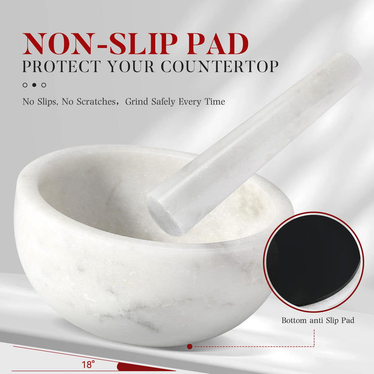 Marble Mortar and Pestle Set