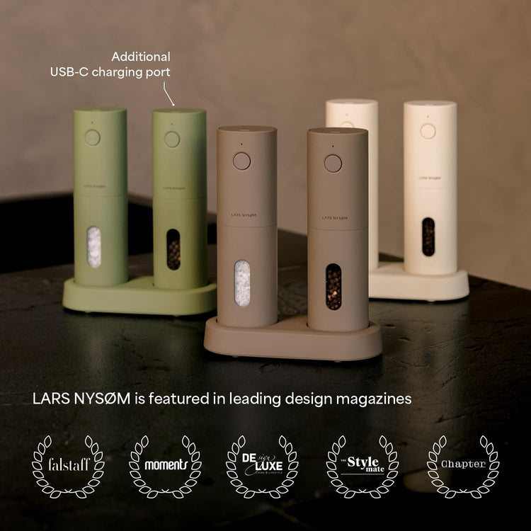 Electric Salt and Pepper Grinder Set