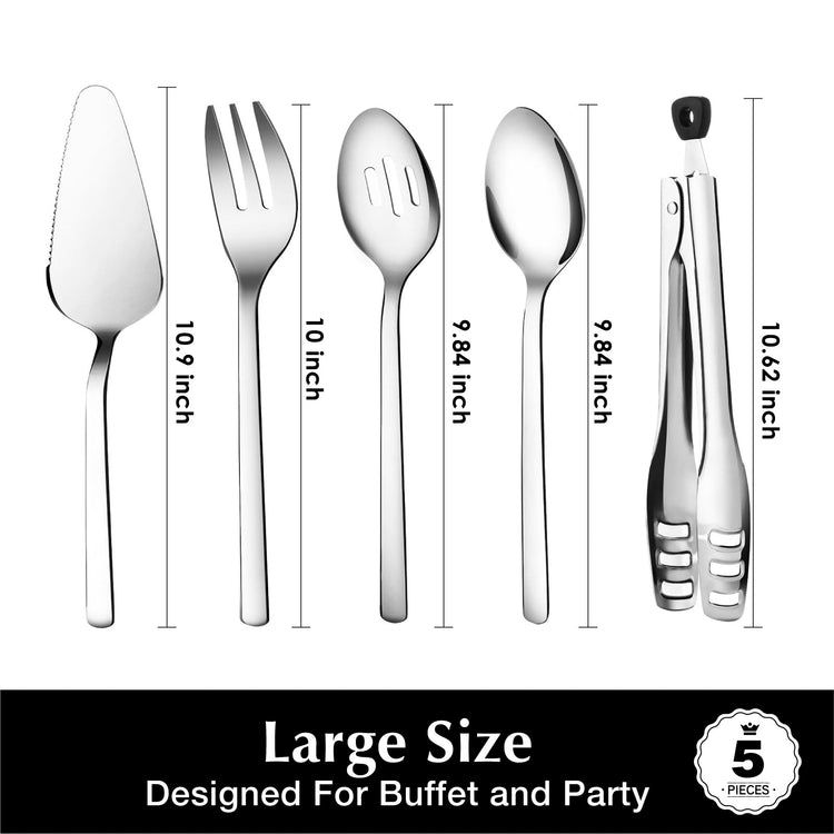 5 piece Large Hostess Serving Utensils Set (5 Count)