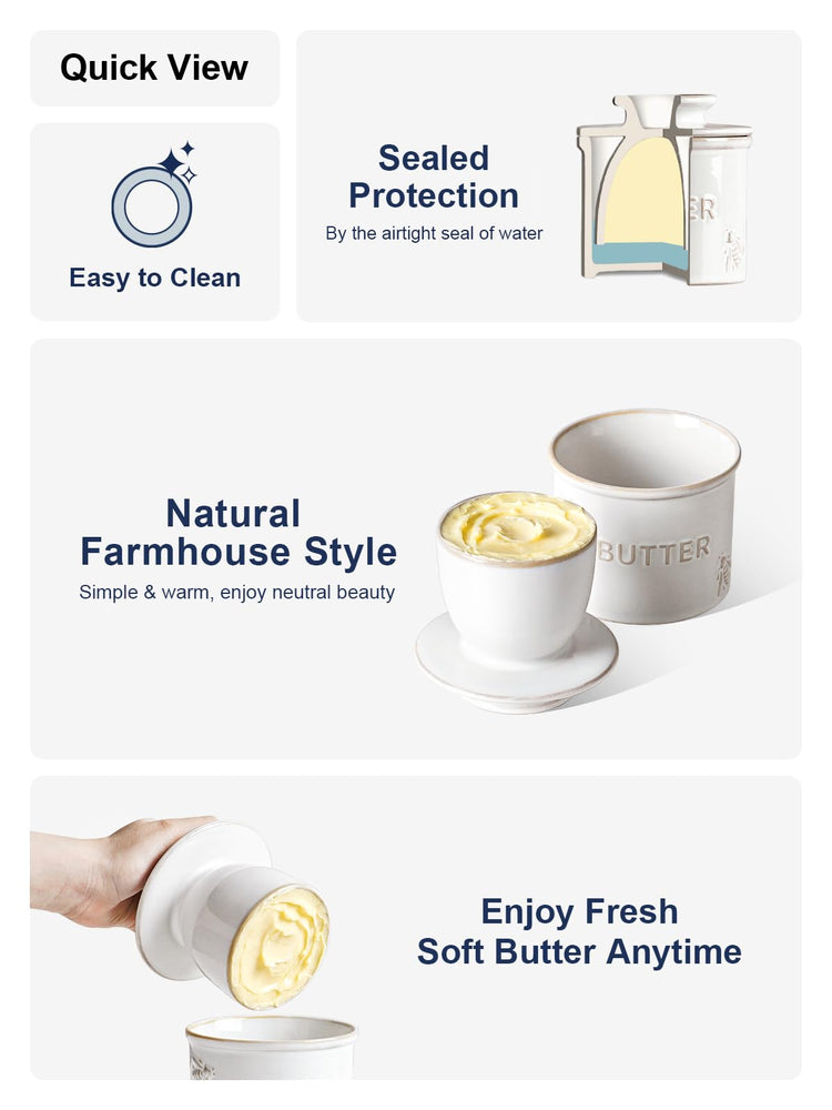 Butter Crock Butter Dish with Lid