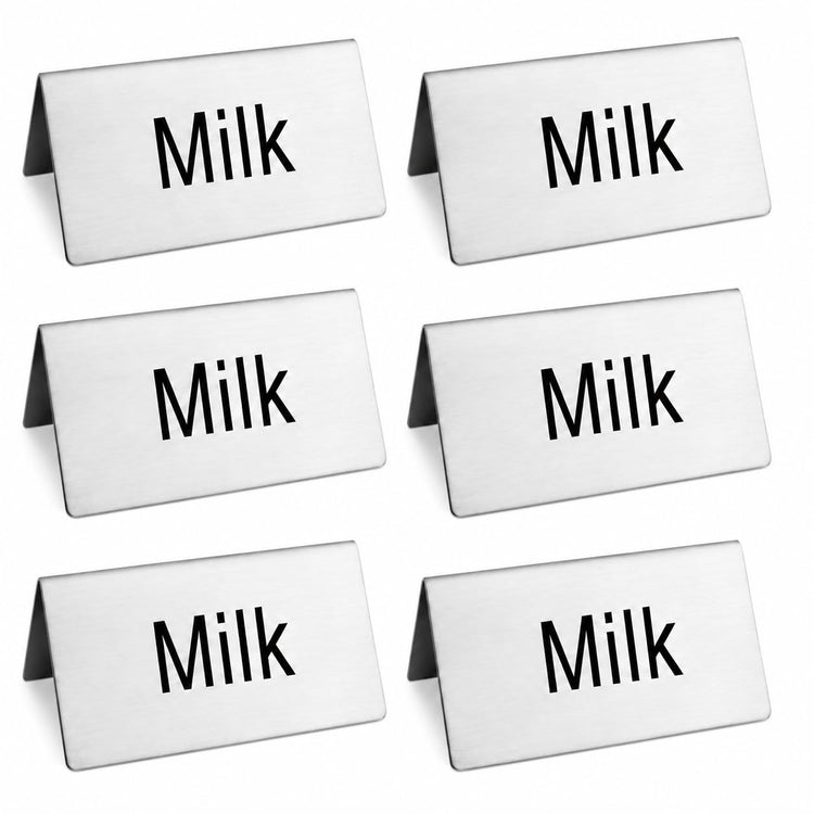 Stainless Steel Table Tent Sign (6 Count)