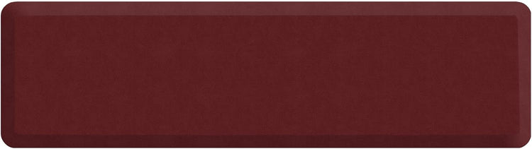 GelPro Anti Fatigue Nonslip Mat: Hard Floor Utility Mats for Garage, Patio and Kitchen - 20" x 72" x .5" - Leather Grain Cranberry