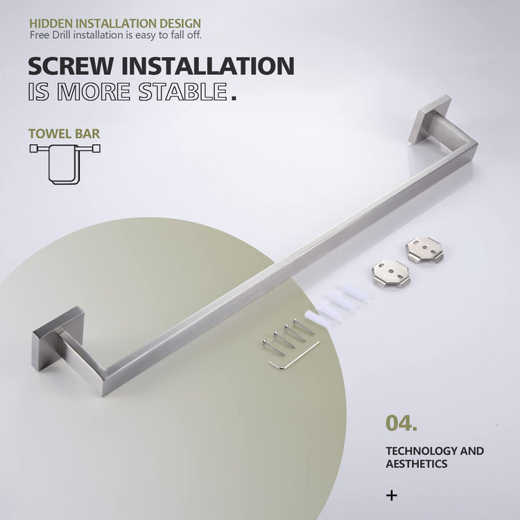 24 Inch Single Towel Bar
