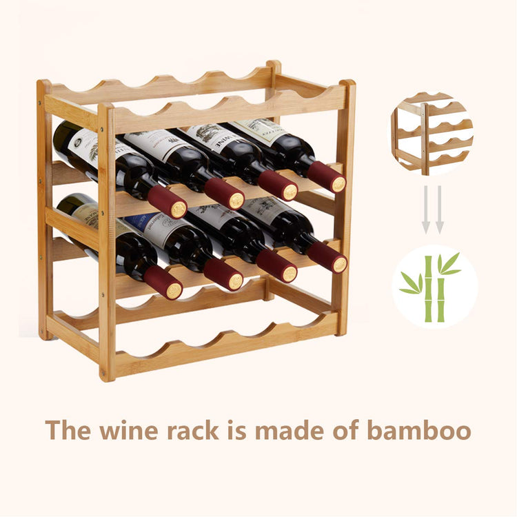 Bamboo Wine Rack (16 Count)
