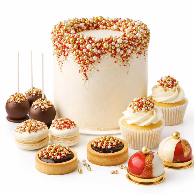 Red White & GRed White Gold Sprinkle Mix (4.2 Ounce)