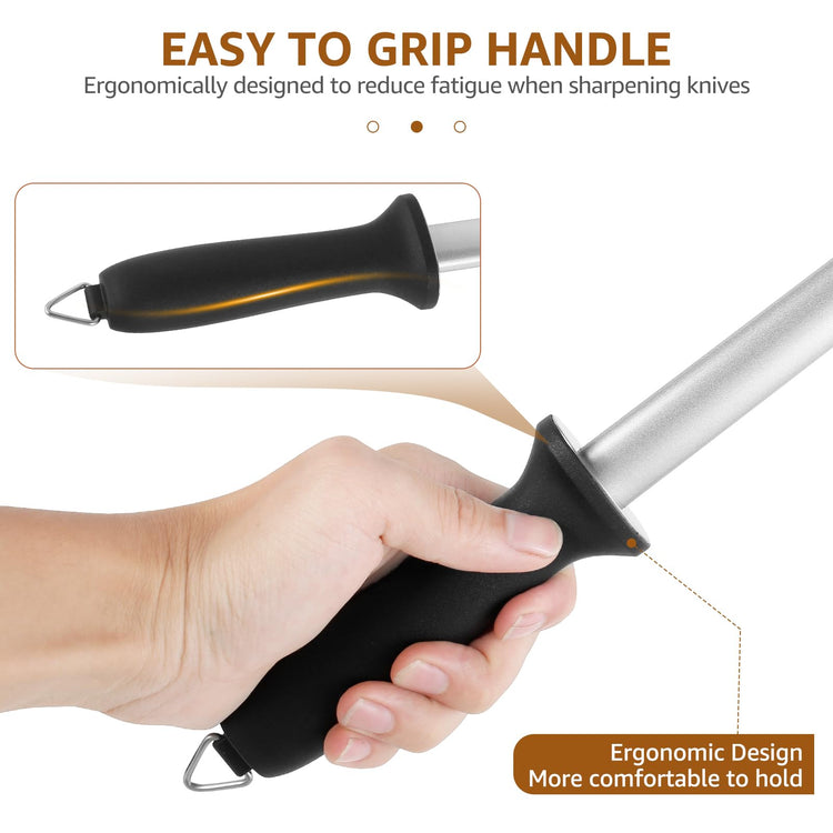 3 PCS Diamond Sharpening Steel (3 Count)