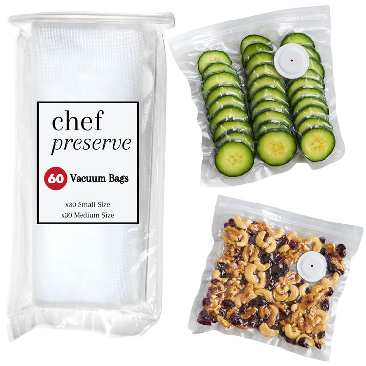 Reusable Vacuum Sealer Bags for Food (60 Count)