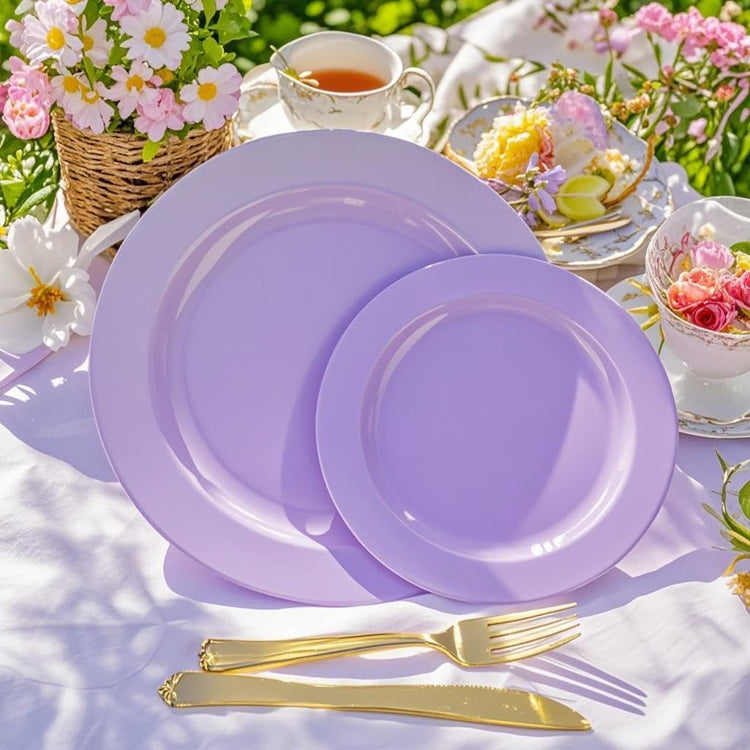 60PCS Purple Plates (60 Count)