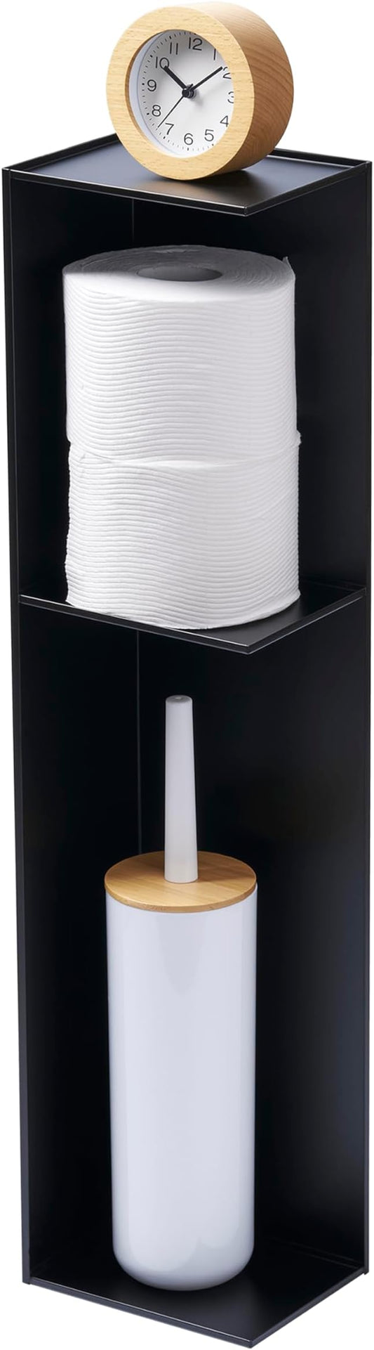Yamazaki Home Tower Slim Bathroom Storage, Toilet Paper Stocker - Steel -