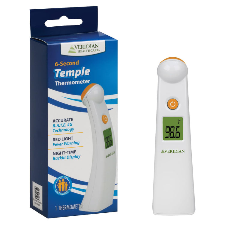 Veridian Temporal Contact Thermometer LCD Display 09