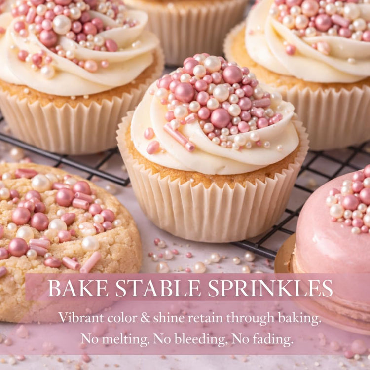 Pink Mauve & Ivory Sprinkle Mix