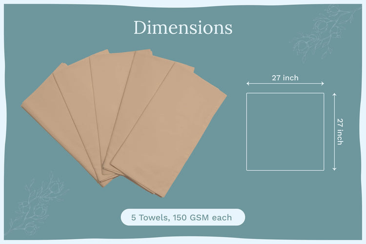Beige Flour Sack Tea Towels (5 Count)