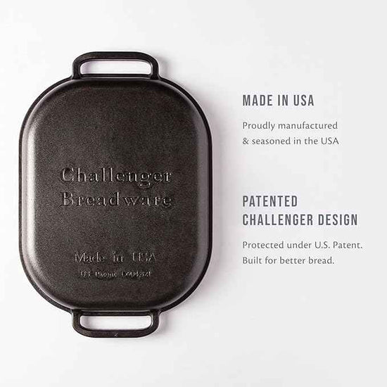 Challenger Bread Pan Cast Iron Loaf Pan with Lid + Care Kit for Artisan Sourdough and Homemade Bread Baking, Pre-Seasoned, Heavy Duty, Oven Safe, Made in USA