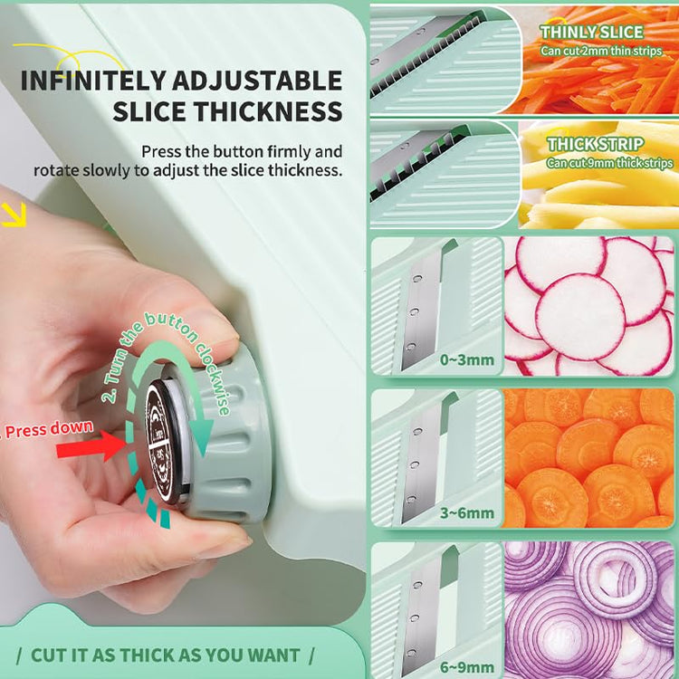 Adjustable Safe Mandoline Slicer for Kitchen