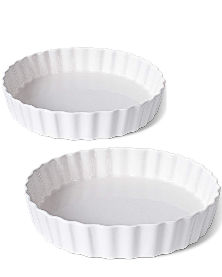 9.5 Inch Ceramic Tart Pan Set of 2