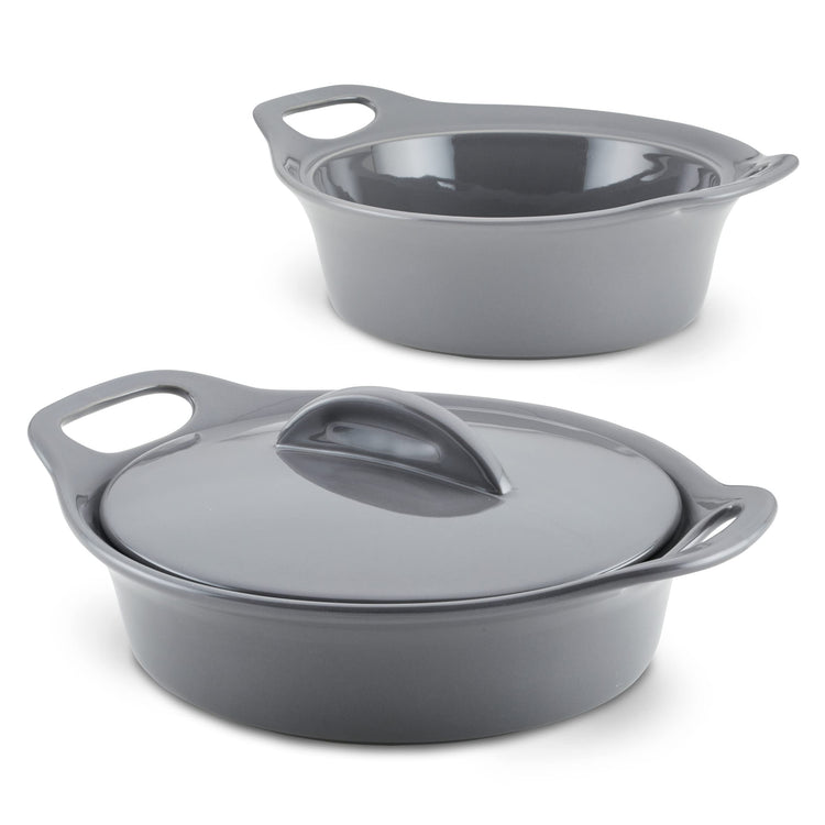 Solid Glazed Ceramics Casserole Bakeware