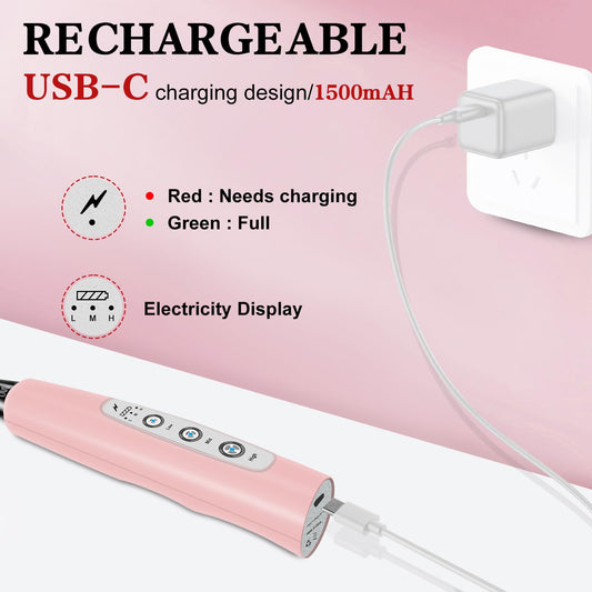 Milk Frother Wand Rechargeable Handheld Whisk Coffee 3 Speed Adjustable