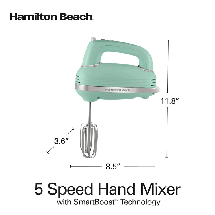 Retro 5 Speed Electric Hand Mixer With SmartBoost Technology