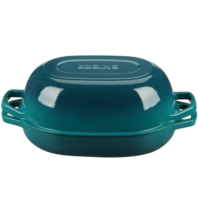 Enameled Cast Iron Oval Dutch Oven Pot with Lid