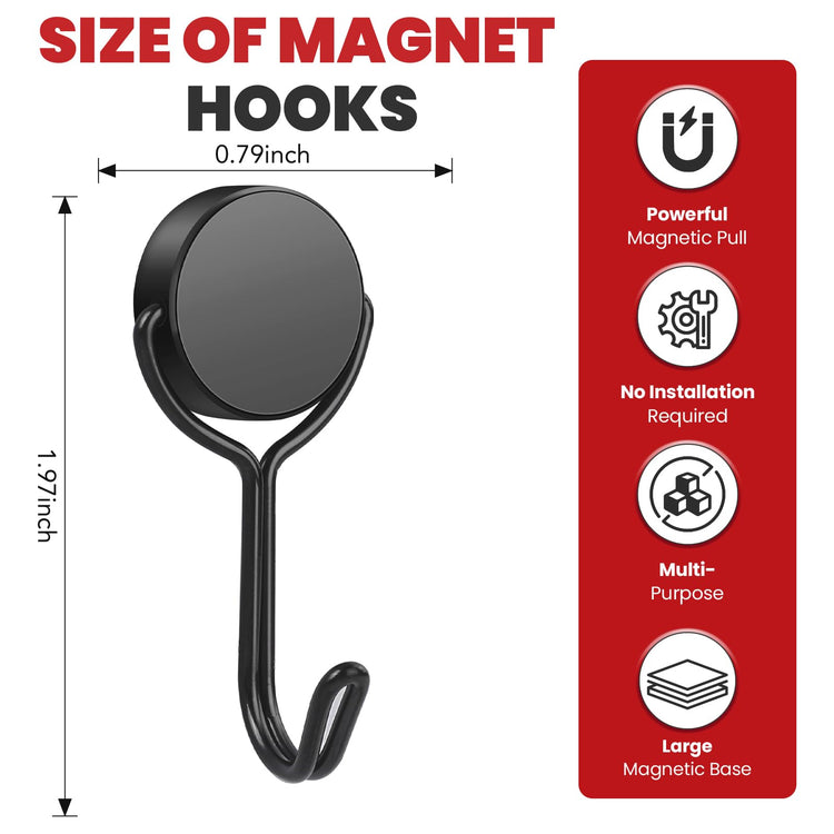 Magnetic Hooks for Cruise Cabins 30Lbs+ Heavy Duty Magnet Hook