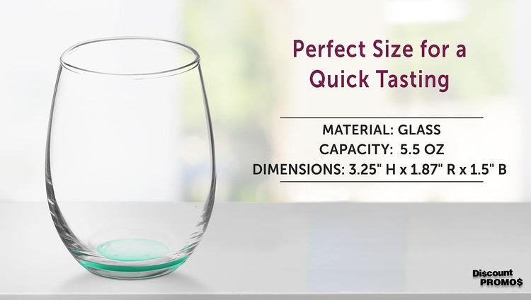 Stemless Wine Glasses by ARC 5.5 oz. Set of 12 (10 Count)