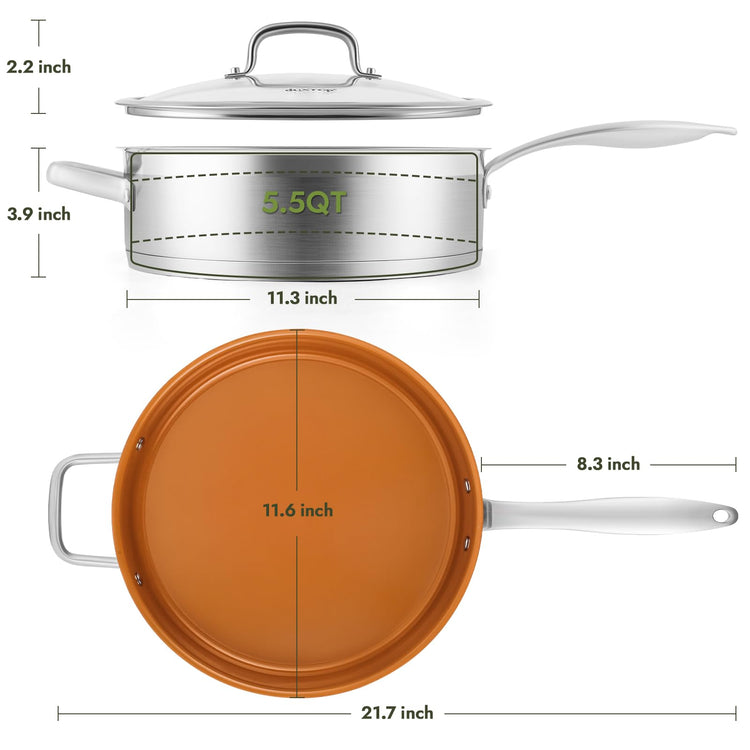 Ceramic Nonstick Saute Pan