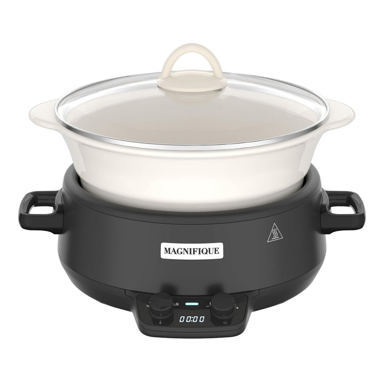 MAGNIFIQUE 5 Quart Programmable Slow Cooker with Auto Warm Setting