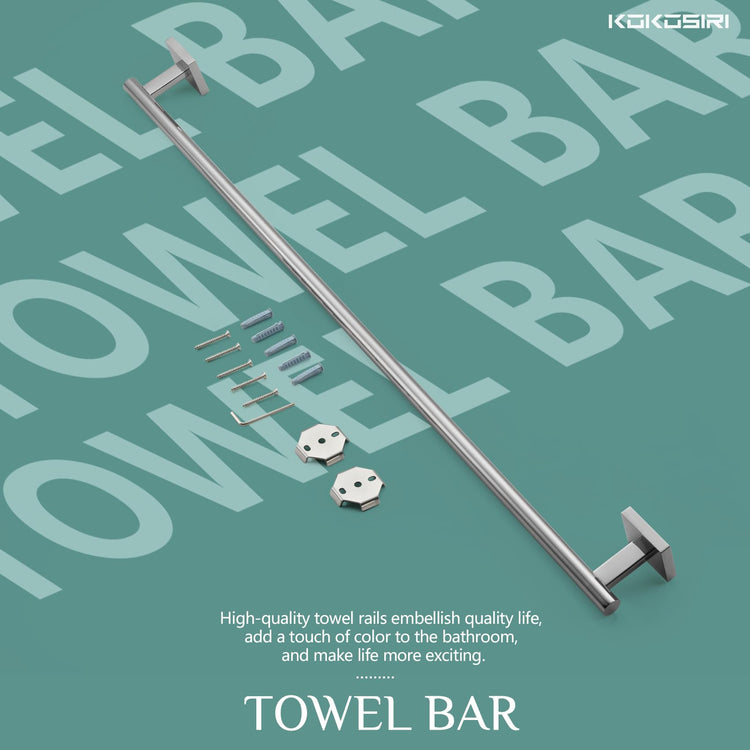 32'' Towel Bar Bathroom Towel Holder for Bath Kitchen Toilet 32 Inch Necklace Holder Chrome Stainless Steel B4005CH