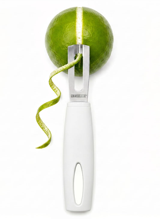 White Handle Stainless Steel Channel Knife