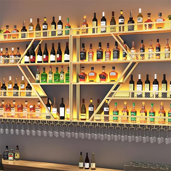 63in Large Wall Mounted Wine Rack